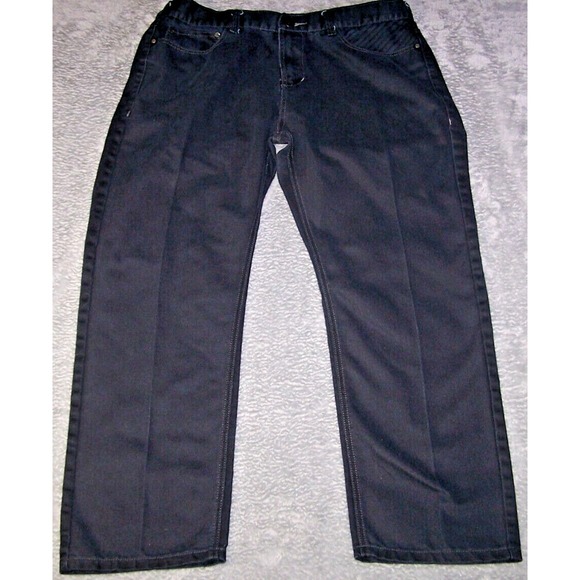 Ring Of Fire Jeans Men's  36X27 (Tag 38X30) Slim Straight Black Zipper - Picture 1 of 16
